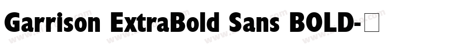 Garrison ExtraBold Sans BOLD字体转换